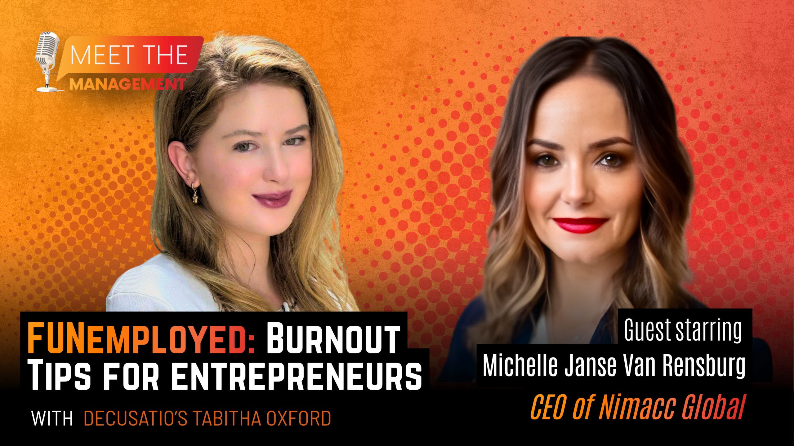Burnout, business pressure, and building more sustainable systems mtm tabitha&michelle janse van rensburg nimacc global april 2026
