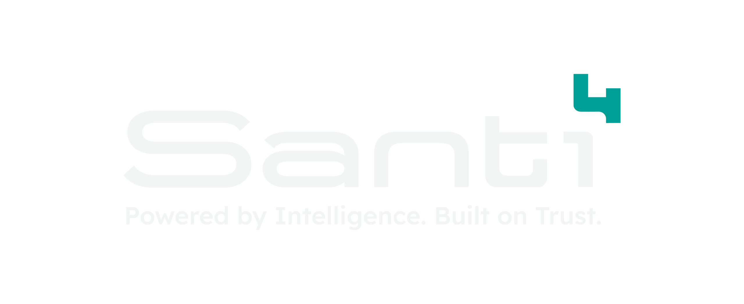 santi4 full logo arctic white and teal